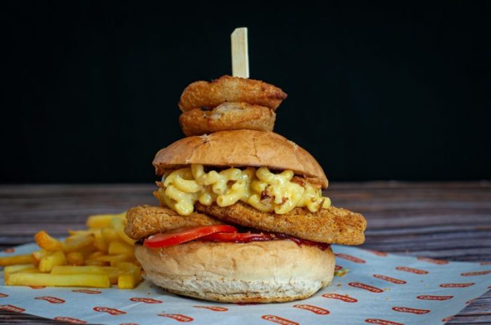 Air fryer vegan burger