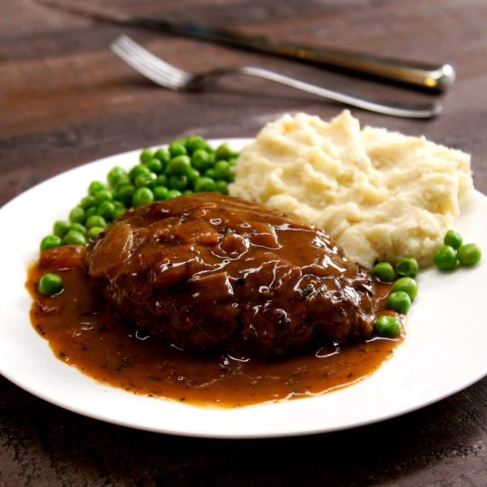 Family beef salisbury steak