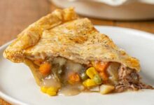 Pot pie with leftover pot roast and vegetables