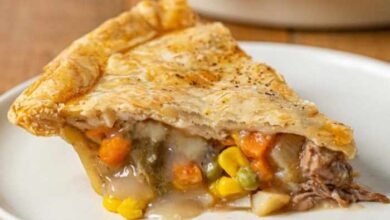 Pot pie with leftover pot roast and vegetables