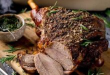 Roast leg of lamb