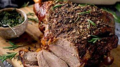 Roast leg of lamb