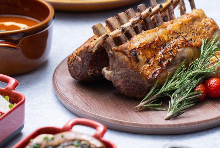 Roasted rack of lamb