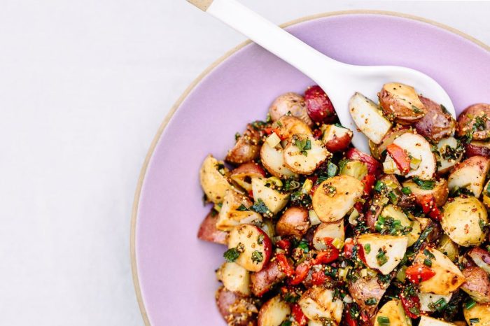 Roasted red potato salad