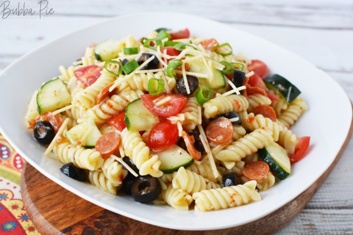 Whole wheat rotini pasta salad