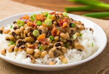 Black eyed peas and rice