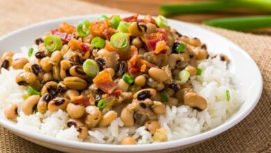 Black eyed peas and rice