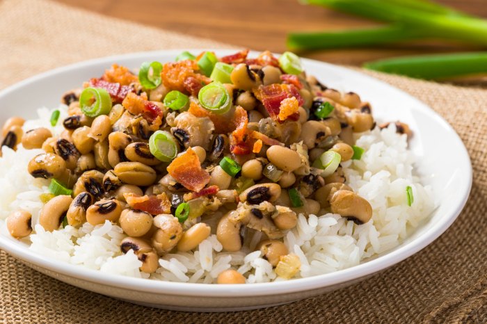 Black eyed peas and rice