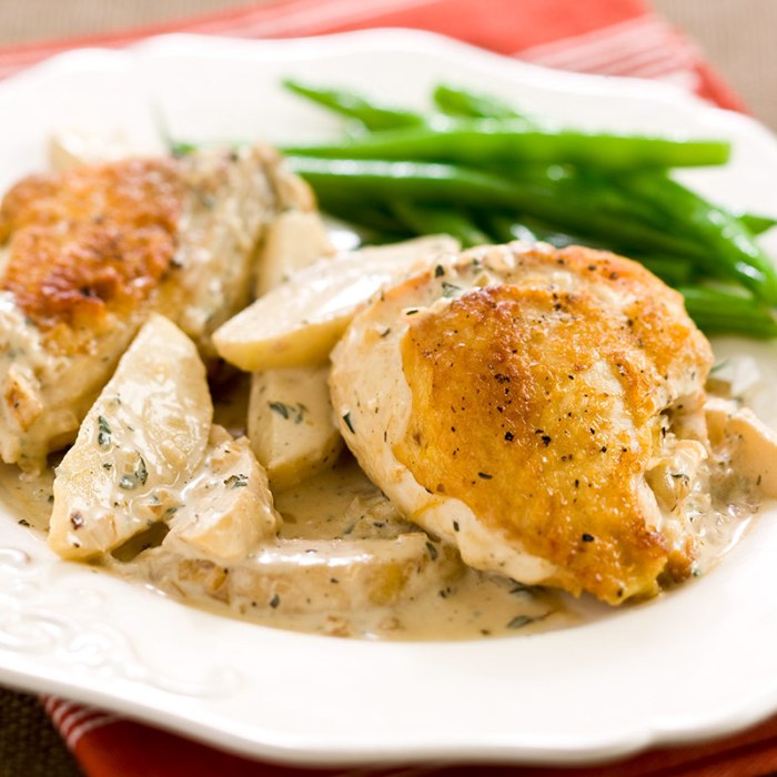 Chicken normandy escalope de poulet a la normande