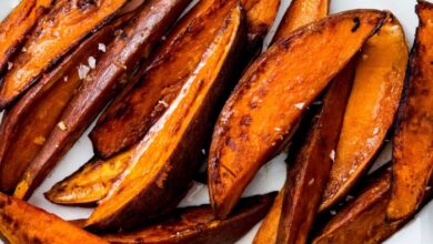 Oven roasted sweet potatoes