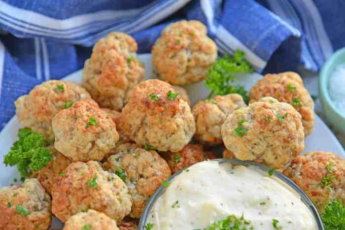 Sausage balls with cream cheese