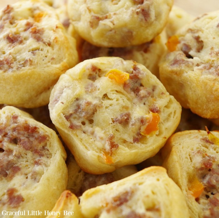 Sausage and cream cheese pinwheels