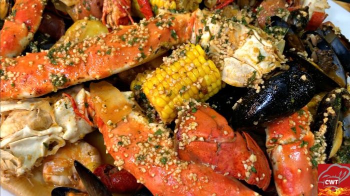 King crab and shrimp boil