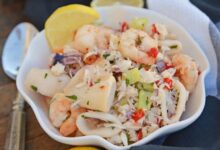 Shrimp and crab seafood salad