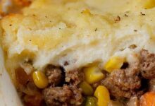 Ground beef shepherds pie