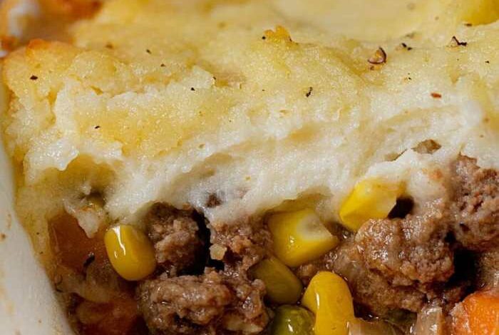 Ground beef shepherds pie