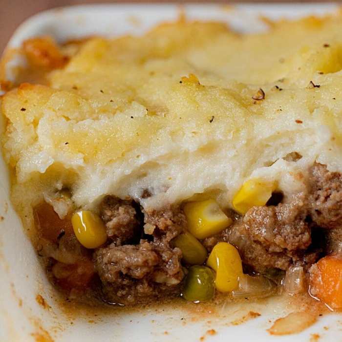 Ground beef shepherds pie