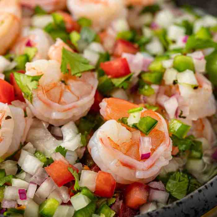 Shrimp and pineapple ceviche