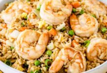 Easy homemade shrimp fried rice