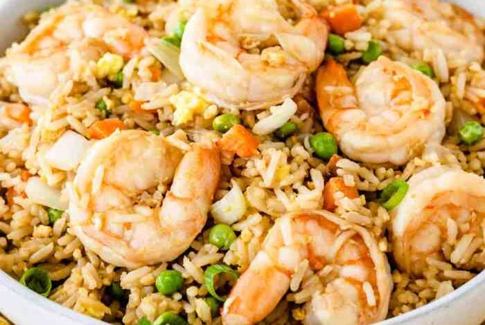 Easy homemade shrimp fried rice