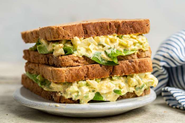 Delicious egg salad for sandwiches