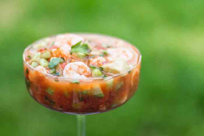 Mexican style shrimp cocktail