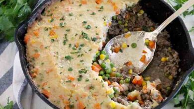 Healthy shepherds pie with cauliflower mash