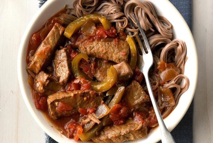 Cooker slow steak pepper meal enjoy nice ingredients