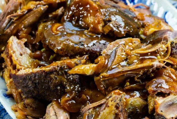 Slow cooker apple cider braised pork