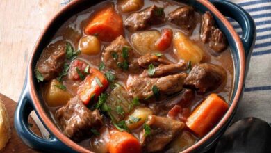 Slow cooker spanish beef stew