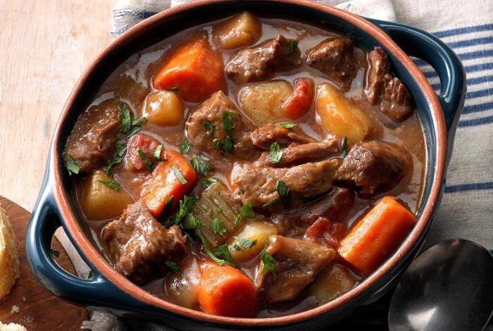 Slow cooker spanish beef stew