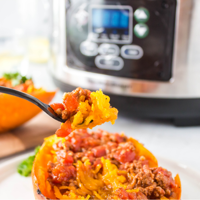 Squash slow spaghetti cooker meatballs tiphero