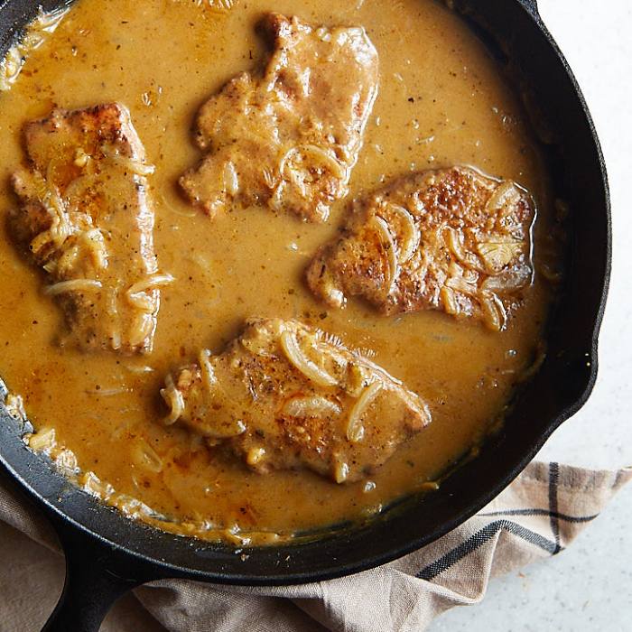 Chef johns smothered pork chops