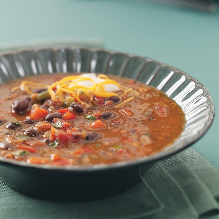 Spicy slow cooker black bean soup