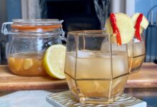Spicy lemon ginger switchel