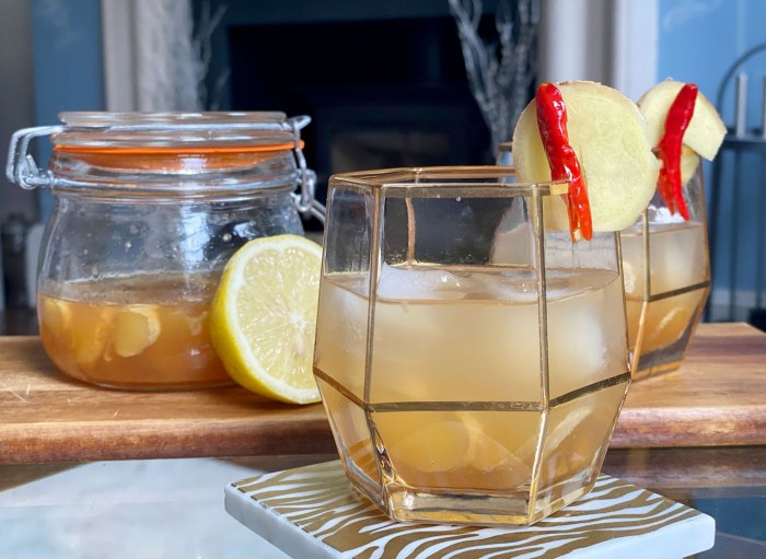 Spicy lemon ginger switchel