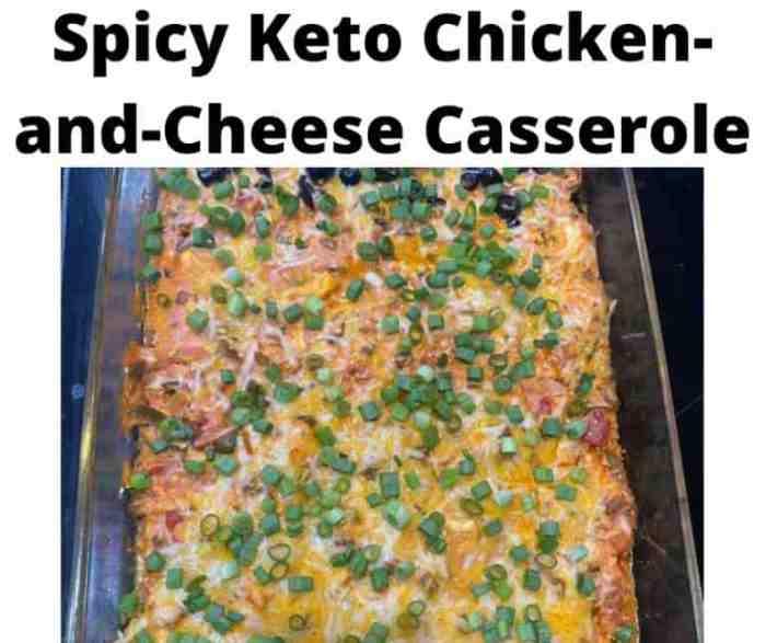 Spicy keto chicken and cheese casserole