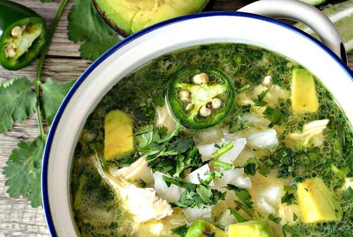 Spicy lime avocado soup