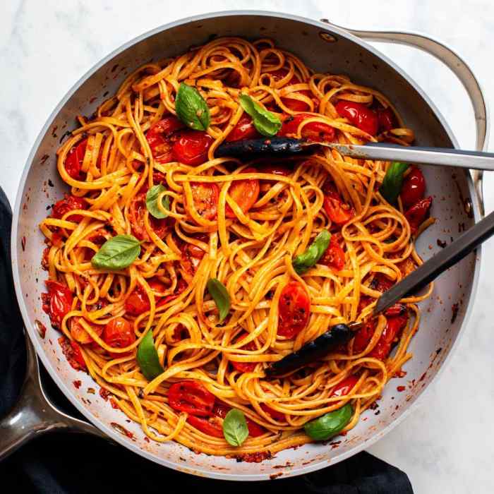 Tomato basil penne pasta