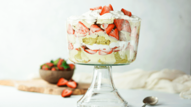 Strawberries and cream trifle