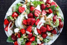 Strawberry and feta salad