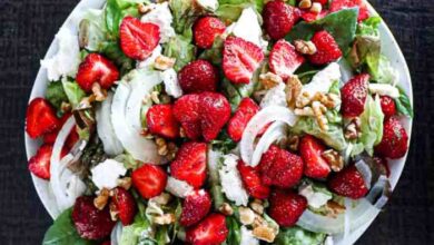 Strawberry and feta salad