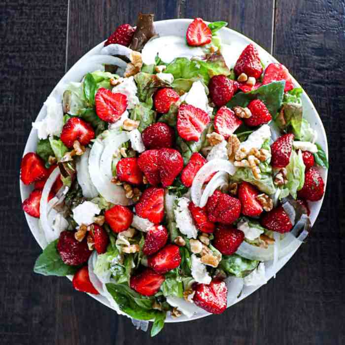 Strawberry and feta salad