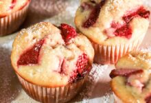 Valentines day strawberry muffins