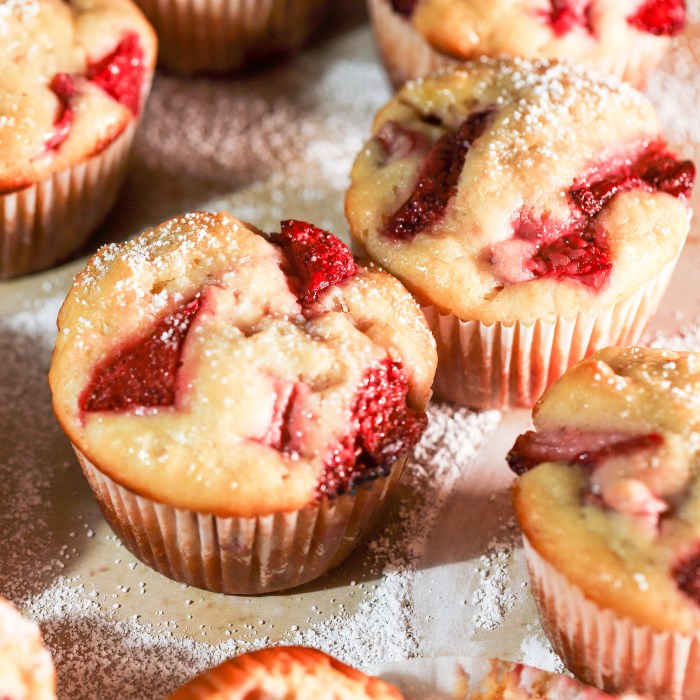 Valentines day strawberry muffins