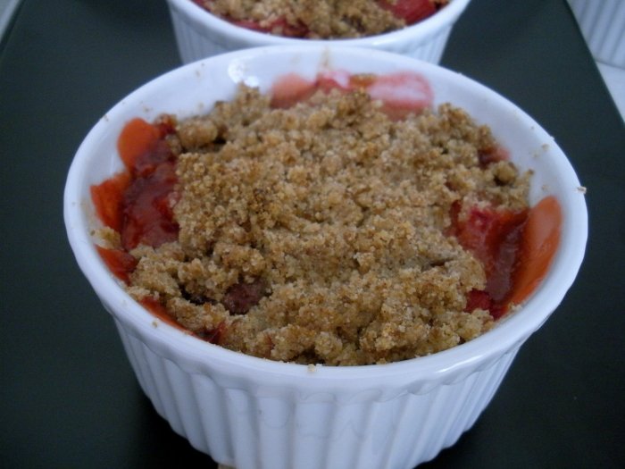 First prize strawberry rhubarb crisp