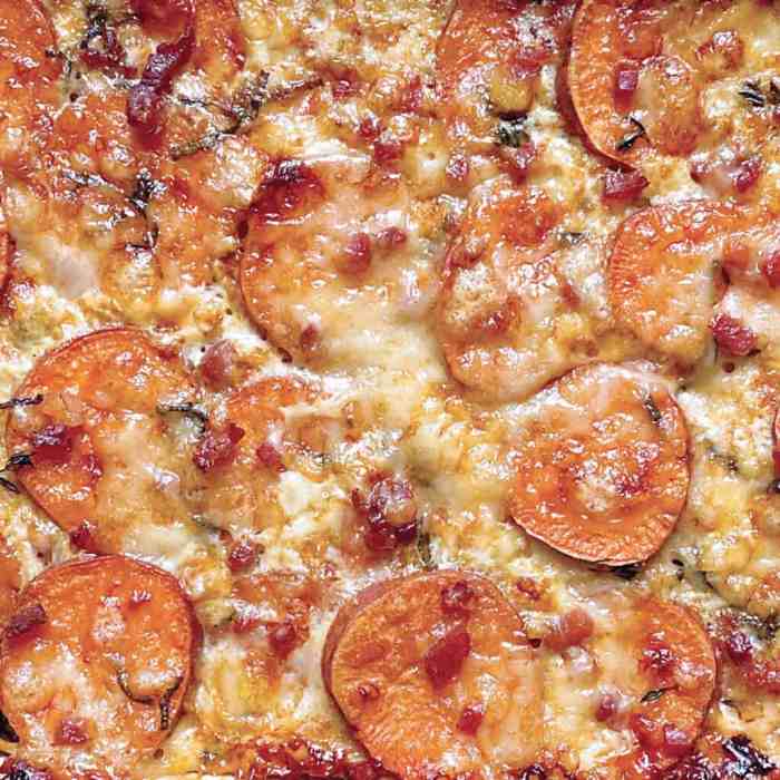 Sweet potato and gruyere gratin