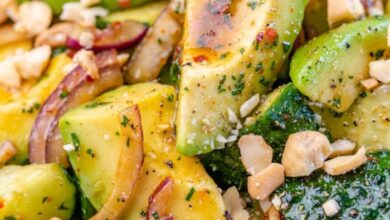 Tangy cucumber and avocado salad