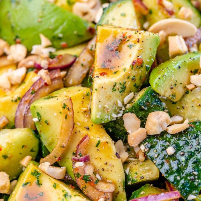 Tangy cucumber and avocado salad