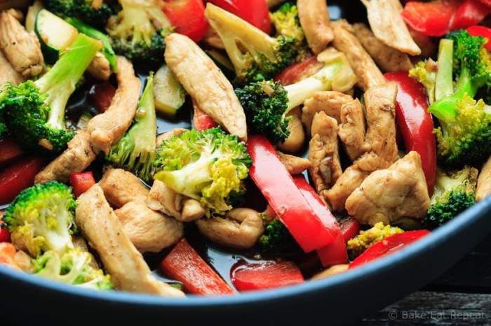 Teriyaki chicken stir fry